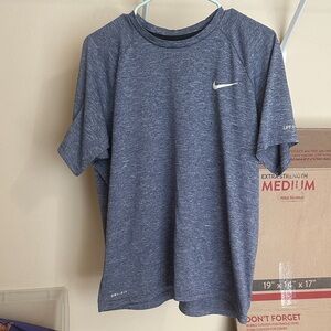 Nike Men's Heathered Navy/Gray Dri-FIT Short Sleeve Tee